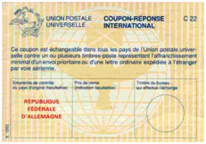 Postal Reply Coupon
