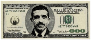 Charles Ponzi zero dollar bill