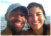 Hope Solo with Jerramy Stevens