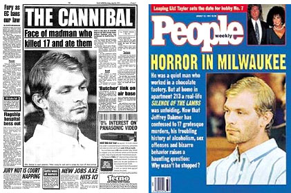 Dahmer on cover of newspapers and magazines
