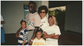 Lawrence Taylor with his first wife and three kids