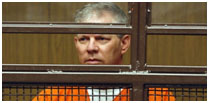 Lenny Dykstra in a prison jump suit