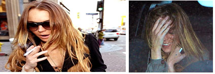 Lindsay Lohan smoking