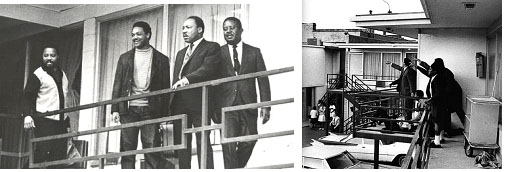 Martin Luther King at motel he was murdered in