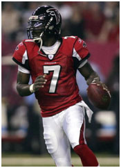 Michael Vick playing for the Falcons