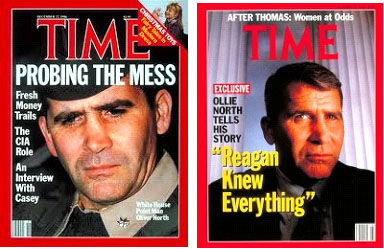 Oliver North on the cover of Time Magazine