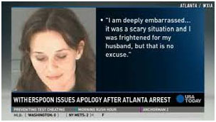 Reese Witherspoon speaking about her arrest